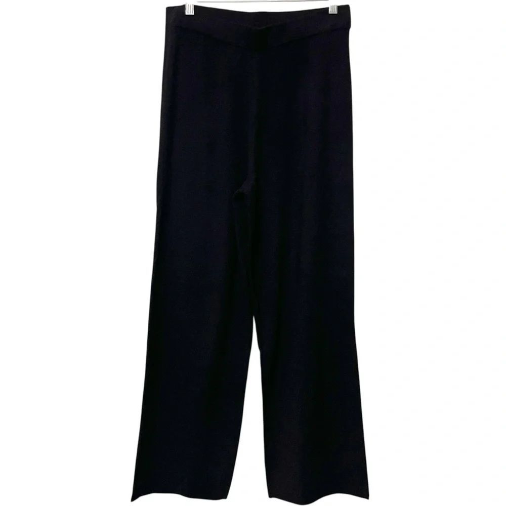 T TAHARI Soft Sweater Knit Wide Leg Pants M